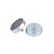 Stroncium-Ferrit POT mágnes, átmérő: 50 mm - száras, külső menetes Stroncium-Ferrit POT mágnes, átmérő: 50 mm - száras, külső menetes