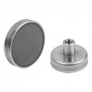 Stroncium-Ferrit POT mágnes, átmérő: 32 mm - száras, belső menetes Stroncium-Ferrit POT mágnes, átmérő: 32 mm - száras, belső menetes