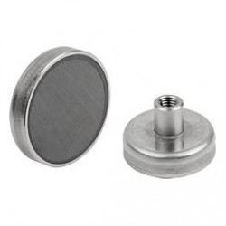 Stroncium-Ferrit POT mágnes, átmérő: 32 mm - száras, belső menetes Stroncium-Ferrit POT mágnes, átmérő: 32 mm - száras, belső menetes