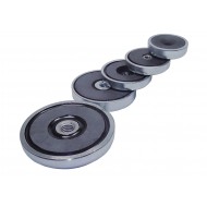 Stroncium-Ferrit POT mágnes, átmérő: 63 mm - lyukas, belső menetes Stroncium-Ferrit POT mágnes, átmérő: 63 mm - lyukas, belső menetes