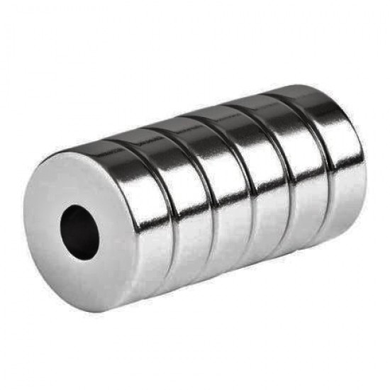 Neodímium gyűrű mágnes,  10mm x 4mm x 5mm, N48