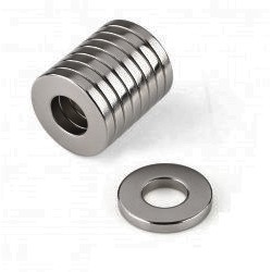 Neodímium gyűrű mágnes,  10mm x 6mm x 1mm, N35 Neodímium gyűrű mágnes,  10mm x 6mm x 1mm, N35