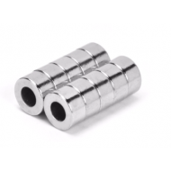 Neodímium gyűrű mágnes,  12mm x 7,3mm x 10mm, N48 Neodímium gyűrű mágnes,  12mm x 7,3mm x 10mm, N48
