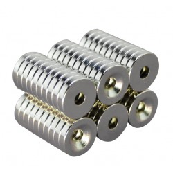 Neodymium ring magnet recessed, 14mm x 4mm x 3mm, N35 Neodymium ring magnet recessed, 14mm x 4mm x 3mm, N35