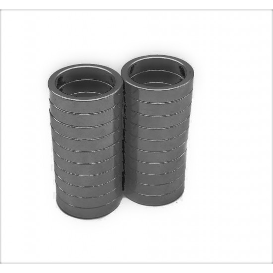 Neodímium gyűrű mágnes,  16mm x 12mm x 8mm, N35, epoxy, diametrikus - kifutó termék