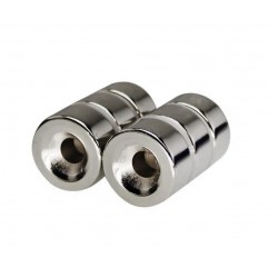 Neodímium gyűrű mágnes süllyesztett  ,  D20mm x d5mm x 10mm, N48 Neodímium gyűrű mágnes süllyesztett  ,  D20mm x d5mm x 10mm, N48