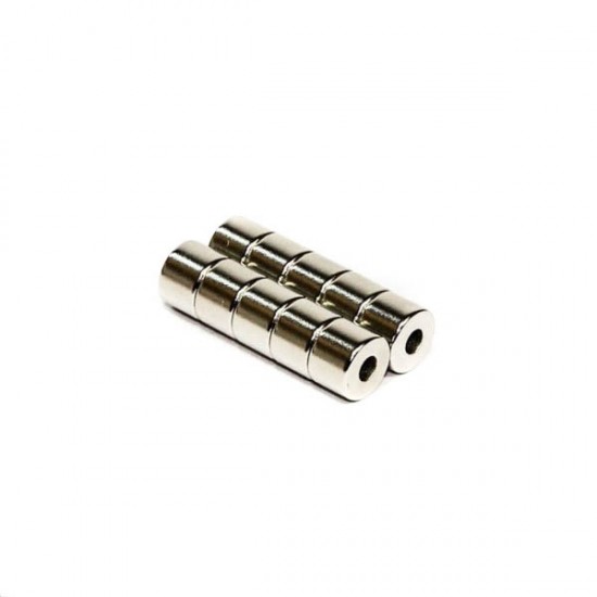Neodímium gyűrű mágnes,  6mm x 2mm x 5mm, N48