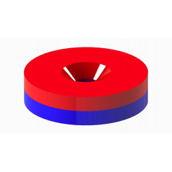 Neodímium gyűrű mágnes süllyesztett 12mm x 4,1mm x 5mm, N48 Neodímium gyűrű mágnes süllyesztett 12mm x 4,1mm x 5mm, N48