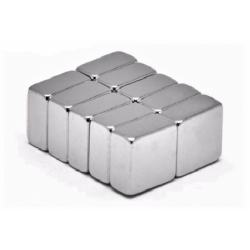 Neodímium hasáb mágnes,  10mm x 10mm x 5mm, N52