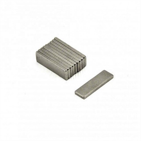 Neodímium hasáb mágnes,  10mm x 5mm x 1mm, N52