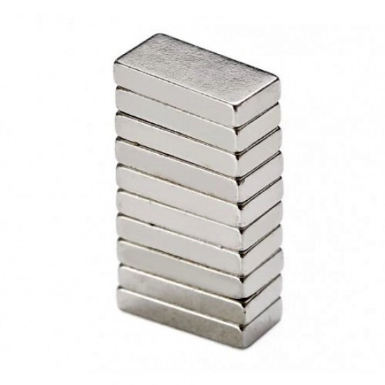 Neodímium hasáb mágnes,  10mm x 5mm x 2mm, N48