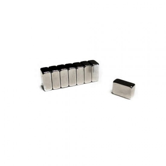 Neodímium hasáb mágnes,  12mm x 8mm x 5mm, N35