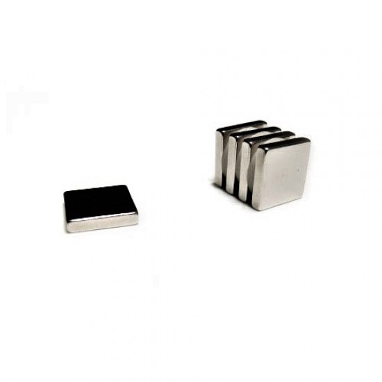 Neodímium hasáb mágnes,  15mm x 15mm x 3mm, N52 - kifutó termék