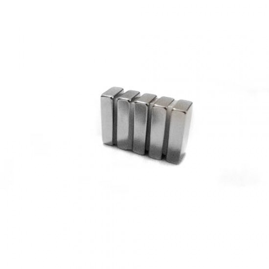 Neodímium hasáb mágnes,  20mm x 10mm x 5mm, N52