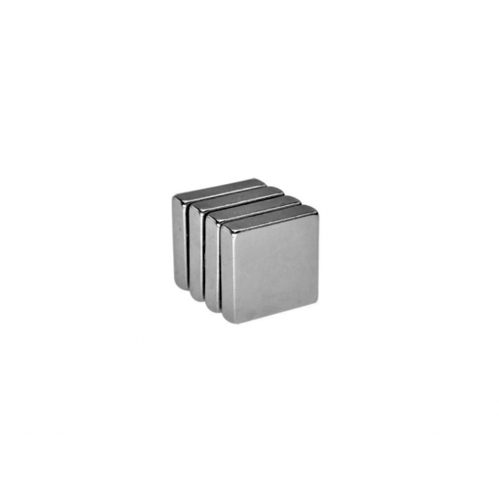 Neodímium hasáb mágnes,  20mm x 20mm x 5mm, N48