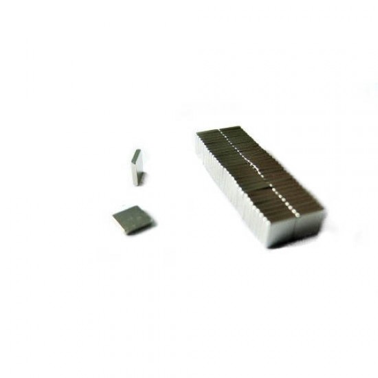Neodímium hasáb mágnes,  6mm x 6mm x 1,2mm, N50