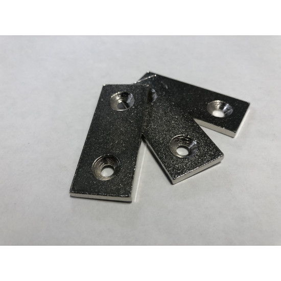 50mm x 20mm x 3mm , süllyesztett acél hasáb ellendarab, felületvédelemmel