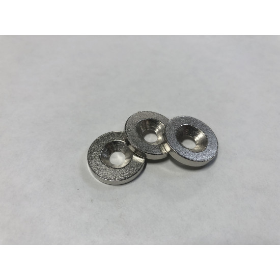 20mm x 6mm x 3mm , süllyesztett acél gyűrű ellendarab, felületvédelemmel