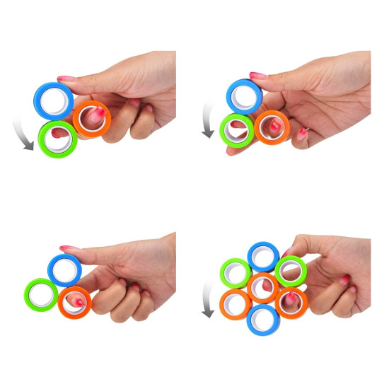 Mágneses gyűrűk - Fidget játékok 6 db. Mágneses gyűrűk - Fidget játékok 6 db.