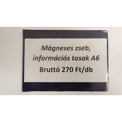 Mágneses zseb  Információs tasak  A6 sötétkék