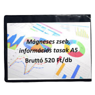 Mágneses zseb  Információs tasak  A5 Sötétkék Mágneses zseb  Információs tasak  A5 Sötétkék