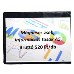 Mágneses zseb  Információs tasak  A5 Sötétkék Mágneses zseb  Információs tasak  A5 Sötétkék