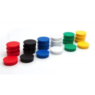 Disc indicator magnetic colorat, dia. 20 mm, albastru cu magnet de ferită Disc indicator magnetic colorat, dia. 20 mm, albastru cu magnet de ferită
