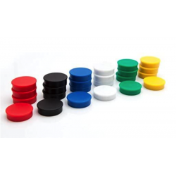 Mágnes színes jelzőkorong, átm. 20 mm-es, ferrit mágnessel fehér Mágnes színes jelzőkorong, átm. 20 mm-es, ferrit mágnessel fehér