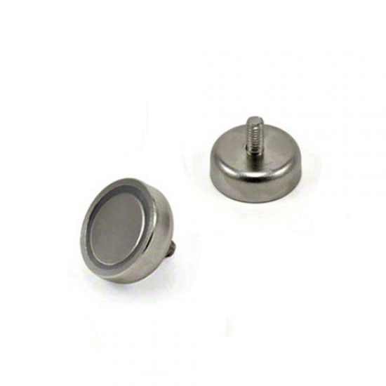 Neodímium POT mágnes,  20 mm, száras, külső menetes