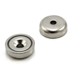 POT mágnes,  12 mm,  furatos, süllyesztett Neodímium   POT mágnes,  12 mm,  furatos, süllyesztett Neodímium