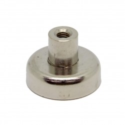 Magnet POT, d20 mm, tija, filet interior Neodim Magnet POT, d20 mm, tija, filet interior Neodim