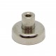 Csavarozható mágnes POT mágnes,  25 mm, száras, belső menetes Neodímium