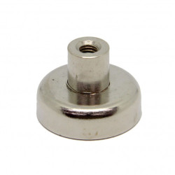 POT mágnes,  d20 mm, száras, belső menetes Neodímium - kifutó termék POT mágnes,  d20 mm, száras, belső menetes Neodímium - kifutó termék