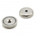 POT mágnes,  d32 mm, furatos, süllyesztett Neodímium 