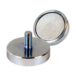 Magnet POT, 32 mm, tija, filet exterior Neodim Magnet POT, 32 mm, tija, filet exterior Neodim