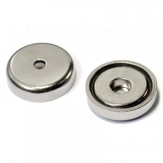 Neodímium POT mágnes, 32 mm, furatos Neodímium POT mágnes, 32 mm, furatos