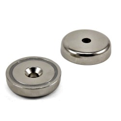 POT mágnes,  d48 mm, furatos, süllyesztett Neodímium  POT mágnes,  d48 mm, furatos, süllyesztett Neodímium