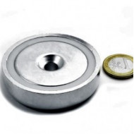Magnet POT, d60 mm, gaurit, neodim incastrat Magnet POT, d60 mm, gaurit, neodim incastrat