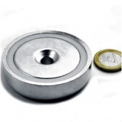 POT mágnes,  d60 mm, furatos, süllyesztett Neodímium  POT mágnes,  d60 mm, furatos, süllyesztett Neodímium