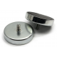 Stroncium-Ferrit POT mágnes, átmérő: 36 mm - száras, külső menetes