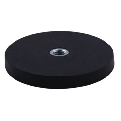 Magnet POT, Neodim cauciucat d22 mm, gaurit, filet interior Magnet POT, Neodim cauciucat d22 mm, gaurit, filet interior