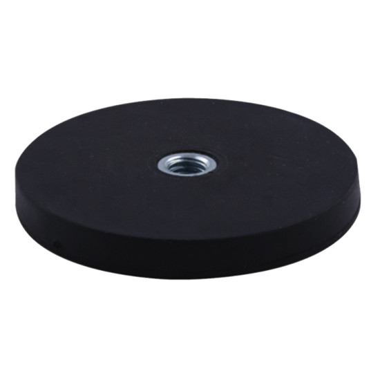 POT mágnes, , gumírozott Neodímium d22 mm, lyukas, menetes POT mágnes, , gumírozott Neodímium d22 mm, lyukas, menetes