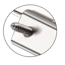 Neodímium mágnes acél házban,  100 mm x 13 mm x 5 mm, süllyesztett furattal Neodímium mágnes acél házban,  100 mm x 13 mm x 5 mm, süllyesztett furattal