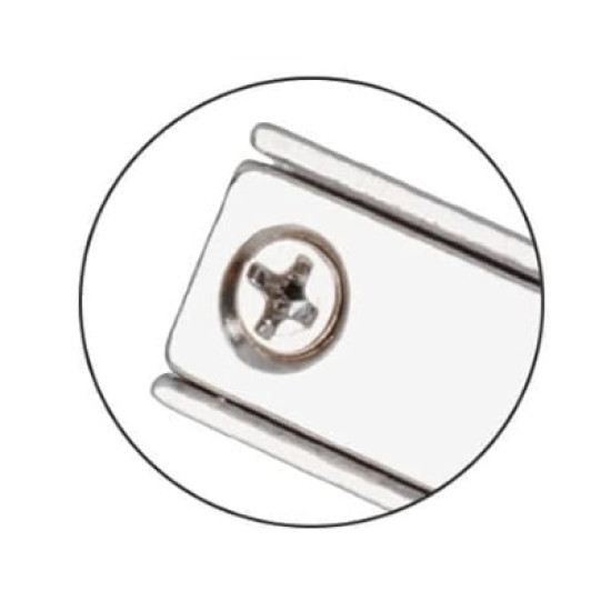 Neodímium mágnes acél házban,  25 mm x 13 mm x 5 mm, süllyesztett furattal