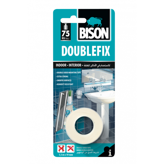BISON DOUBLE FIX - kétoldalú ragasztószalag - Ferrit mágnesekhez