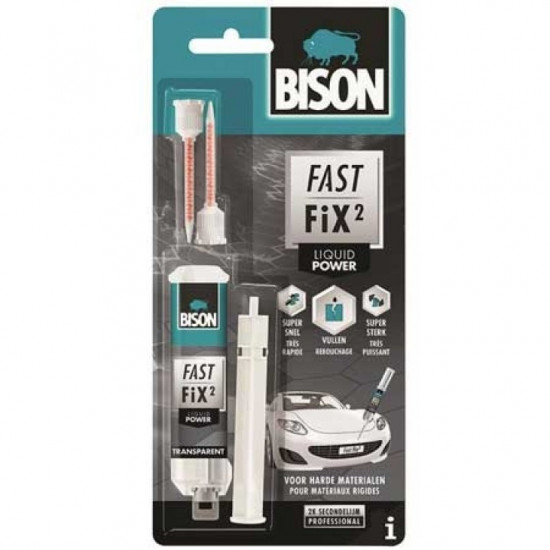BISON FAST FIX² LIQUID POWER gyors és erős, kétkomponensű javítóragasztó mágnesekhez BISON FAST FIX² LIQUID POWER gyors és erős, kétkomponensű javítóragasztó mágnesekhez