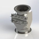 Mágnes fémszűrő rács házban