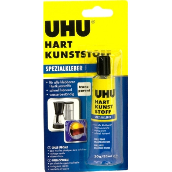 UHU Kemény műanyag ragasztó, 30g UHU Kemény műanyag ragasztó, 30g