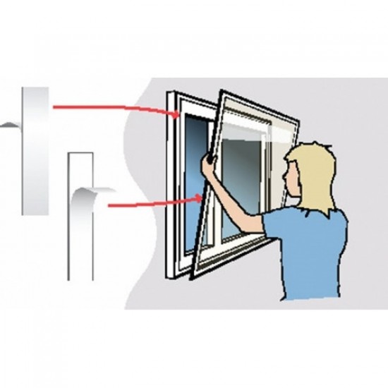 Magnetic mosquito net holder set, 13mm wide, length: 1 fm