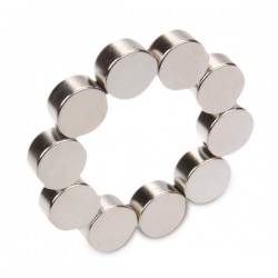Neodímium korong mágnes,   10mm x 5mm, N48, diametrikus Neodímium korong mágnes,   10mm x 5mm, N48, diametrikus